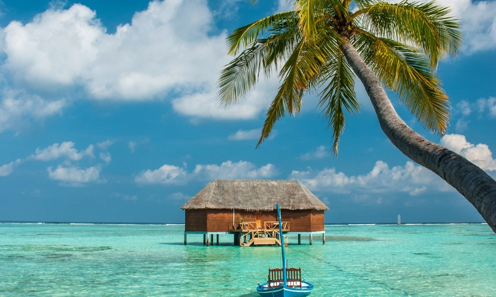 Overwater bungalow in the Cayman Islands